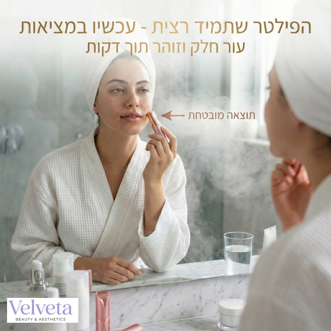 VelvetaFace™ - מכשיר להסרת שיער בפנים